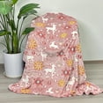 thumbnail image 1 of AYktou Pink Christmas Blanket,70.86x59.05in Soft Plush Christmas Throw Blanket Glow in the Dark Blanket Christmas Bedroom Decor Gift Toys Birthday Gifts for Kids Girls Teen, 1 of 5