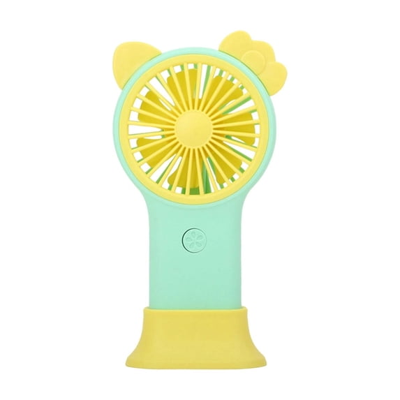 AYktou Portable Fan with LED Lights, Summer Handheld Fan Cute Ears Design Pocket-Sized Fan Hand Fans, USB Rechargeable Battery Personal Fan, Compact Travel Fan for Home Office Indoor Outdoor Use