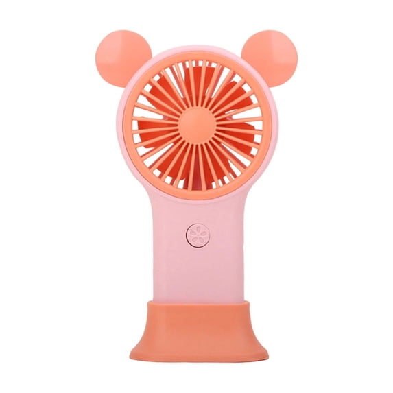 AYktou Portable Fan with LED Lights, Summer Handheld Fan, Cute Ears Design Pocket-Sized Fan Hand Fans, USB Rechargeable Battery Personal Fan Night Light Travel Fan for Home Office Camping Shopping