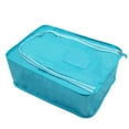 thumbnail image 1 of AYktou Portable Shoe Organizer & Shoe Storage Bag with Mesh Interlayer, 12×5×8 Inch Multi-Functional Travel Bag Foldable Shoe Tote Bag Towels Clothes Storage Box for Women & Men, Sky Blue, 1 of 9