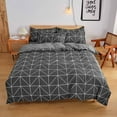 thumbnail image 1 of AYktou Queen Size Comforter Set 4 Piece, 59×79 Inch Plain Plaid Breathable Bedding Set with Bed Sheet & Quilt Cover & 2 Pillowcases, Soft Bed Comforter Double-Sided Diagram Alternative Comforter, 1 of 8