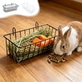 thumbnail image 1 of AYktou Rabbit Hay Feeder, Guinea Pig Hay Feeder, 9×4×3 Inch Heavy-Duty Metal Frame Bunny Grass Feeder Basket with Hook, Hanging Grass Holder Pet Food Rack Hay Rack for Rabbit Chinchillas, 1 of 7