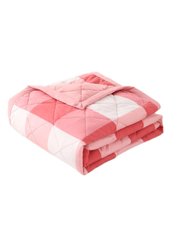 Reversible Patchwork Quilts Queen Size, 78.74x59.05in Lightweight Plaid Bedspreads Coverlets Quilt Bedding Blanket for All Seasons