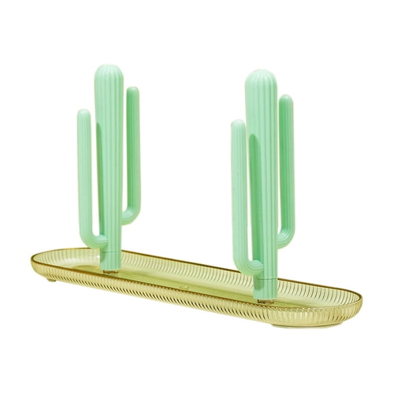 AYktou Rinseable Chopstick Organizer, Cactus Shaped Tableware Storage Rack Chopstick Holders, Stylish Draining Rack Kitchen Cutlery Racks for Chopstick Spoon Fork Countertop Organizer