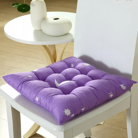 AYktou Seat Cushion-15.75x15.75x0.79in Thickened Chair Cushions with Cute Star Pattern,Breathable Soft Chair Pad with Ties,Office Students Cushion Dining Chair Cushion for Fours Seasons