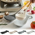 thumbnail image 1 of AYktou Silicone Spoon Rest, Kitchen Utensil Holder Spatula Tray Soup Spoon Rack Household Thickened Heat-Insulated Spoon Holder Pad Kitchenware Silicone Tray for Home Cooking, 1 of 8