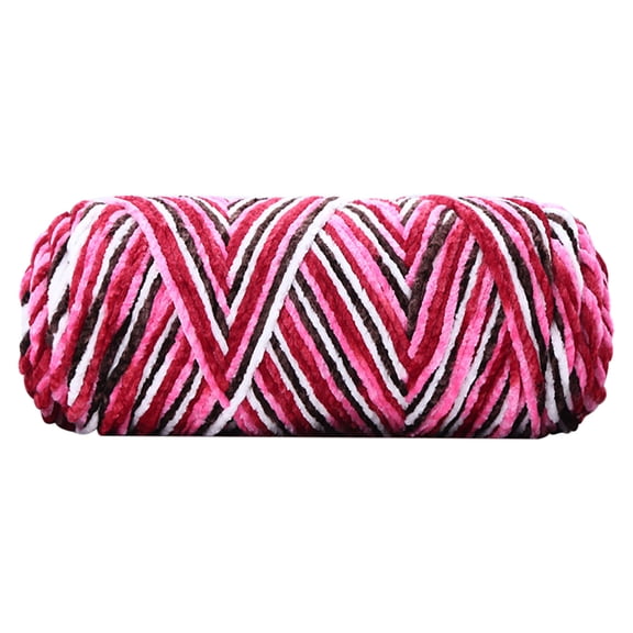 AYktou Soft Knitting Yarn - Multicolored Crocheting Yarn,Winter Crochet Scarf Line Soft Hook Line Knitting Yarn Braideds Yarn