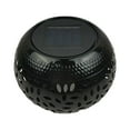 thumbnail image 1 of AYktou Solar Table Lantern Outdoor Waterproof - Hollowed-Out Flickering Flame LED Light Garden Lamp Round Pot Warm Solar Table Lights Gifts for Women Mom Desk Patio Garden Yard Lighting, Black, 1 of 9