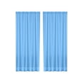 thumbnail image 1 of AYktou Solid-Color Semi Sheer Curtains, 52×84 Inch Rod-Pocket Style Light Sheer Filtering Vertical Window Drapery Wrinkle-Proof Curtain Drapes for Bedroom Living Room, Blue 2 Panels, 1 of 6
