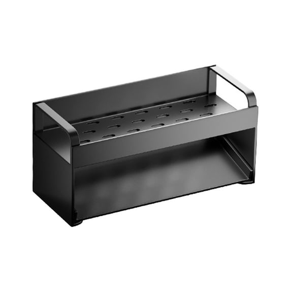 AYktou Sponge Holder for Kitchen Sink, Self-Draining Sink Caddy Detergent Draining Storage Rack - Stainless Steel Kitchen Organizer for Countertop and Water Sink Faucet Beside