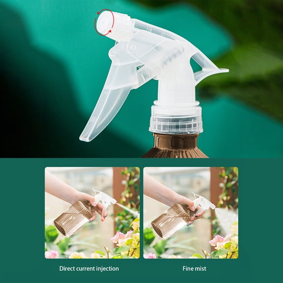 AYktou Spray Bottle for plants, 500Ml/16.91 Oz Adjustable Modes Fine Mist plants Mister Handheld Press Gardening Sprayer Watering Bottle for Outdoor Indoor Gardening Plants Care Cleaning, Brown
