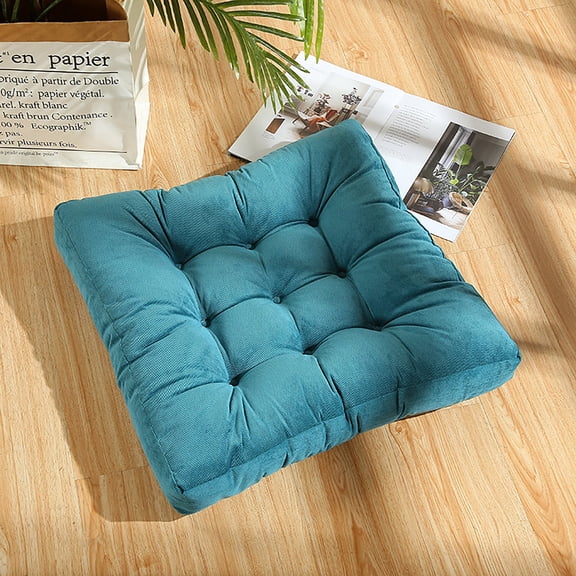 AYktou Square Seat Cushion 21.65x21.65x3.9in Extra-Large Size Corduroy Mat Thicken Floor Cushion Butt Cushion Memory Foam Non Slip Chair Cushions Ultra Soft Warm Meditation Cushion