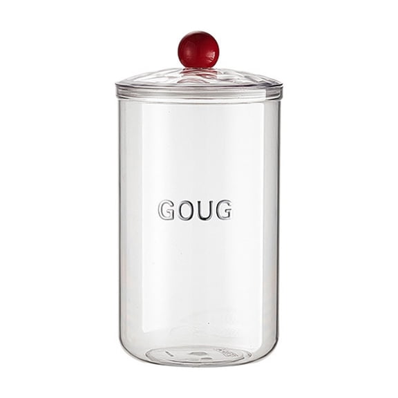 AYktou Stackable Food Storage Containers with Lids, Transparent Sealed Jar Food Grade Kitchen Fresh Keeping Storage Box Canister Jar for Noodles Mixed Grain Coffee Beans Snack Pet Treats