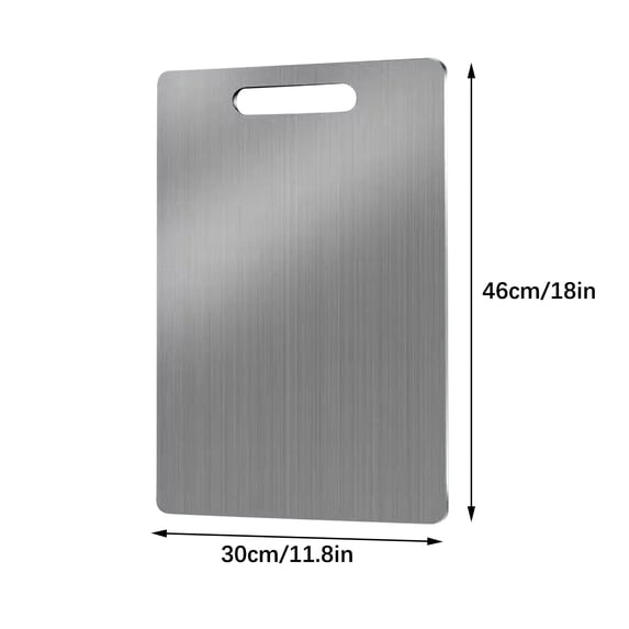 AYktou Stainless Steel Cutting Board-Double Sided 304 Titanium Cutting Boards with Hanging Hole,Kitchen Essentials Chopping Board for Meat Vegetables Fruit