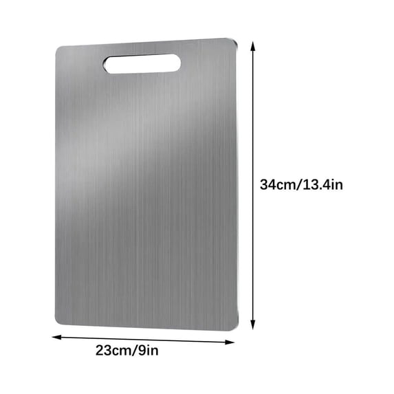 AYktou Stainless Steel Cutting Board-Double Sided 304 Titanium Cutting Boards with Hanging Hole,Kitchen Essentials Chopping Board for Meat Vegetables Fruit