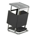 thumbnail image 1 of AYktou Stainless Steel Kitchen Knife Block, Countertop Knife Organizer Metal Knife Rack Inclined Shape Knife Storage Shelf with Draining Tray, 9 Types Cutter Position Cutter Storage Rack, 1 of 7