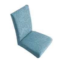 AYktou Stretch Chair Covers for Dining Room, Leaves Pattern Chair Slipcovers Universals Chair Cover Cushion Washable Backrest Chair Slipcovers Kitchen Wedding Banquet Seat Cover Decor, Blue
