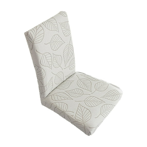 AYktou Stretch Chair Covers for Dining Room, Leaves Pattern Chair Slipcovers Universals Chair Cover Cushion Washable Backrest Chair Slipcovers Kitchen Wedding Banquet Seat Cover Decor, Gray