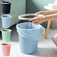 thumbnail image 1 of AYktou Striped Trash Can with Retainer Ring, open type round Waste Can 3 Gallon Large capacity Plastic Garbage Can Space saving Waste bin for Kitchen Bathroom Bedroom Office Living Room, 1 of 7