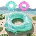 thumbnail image 1 of AYktou Summer Glitter Scallop Pool Floats, Portable Inflatable Seashell Swimming Floatie with Glittering Decor, Summer Beach Party Pool Party Float Ring Floaties for Adults Water Funs, 1 of 7