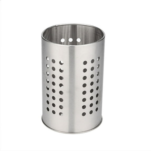 AYktou Thickened Kitchen Utensil Holders, Stainless Steel Chopstick Bucket Kitchen Straw Holders, Large Capacity Silverware Organizer Milk Tea Store Countertop Organizer Knife Fork Draining Cage