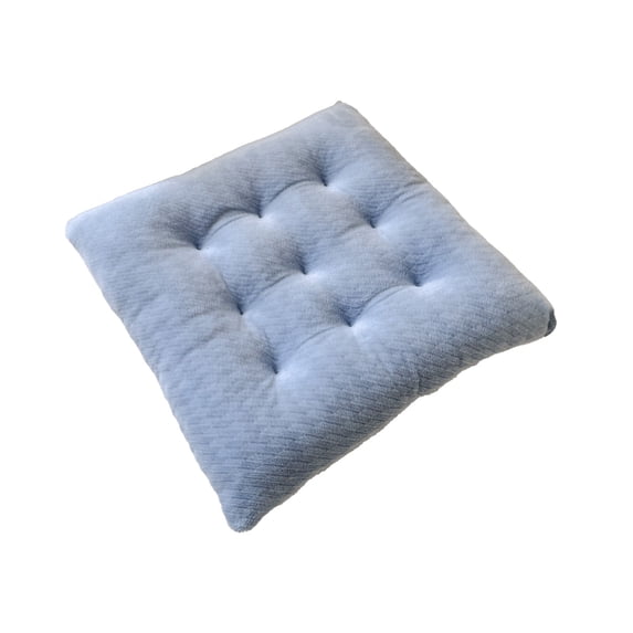 AYktou Thickened Seat Cushions, 16 Inch Autumn Winter Non-Slip Plush Chair Cushions with Fixing Rope Household Floor Cushions Pet Pads Suitable for Dining Room Office Sofa Stool & Chair, Blue