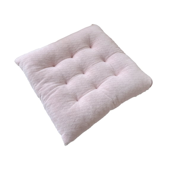 AYktou Thickened Seat Cushions, 16 Inch Autumn Winter Non-Slip Plush Chair Cushions with Fixing Rope Household Floor Cushions Pet Pads Suitable for Dining Room Office Sofa Stool & Chair, Pink