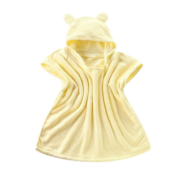 AYktou Toddler Hooded Bath Towels for Boys Girls, Fiber Absorbent Bath Towel Set Thick 27.55*31.49in, Soft Hooded Cape Bath Towels for Baby, Toddler, Infant