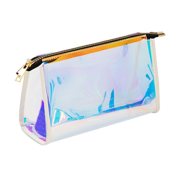 AYktou Toiletry Bag PVC Transparent Zippered Waterproof Cosmetic Bags Portable Clear Makeup Bag Pouch for Bathroom Vacation