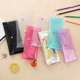 thumbnail image 1 of AYktou Transparent Pencil Case, Large Capacity Multifaceted Fasten Pencil Bags Portable Stationery Storage Bag Waterproof PVC Pencil Pouch Makeup Brush Bag for Travel Office Home, 1 of 7