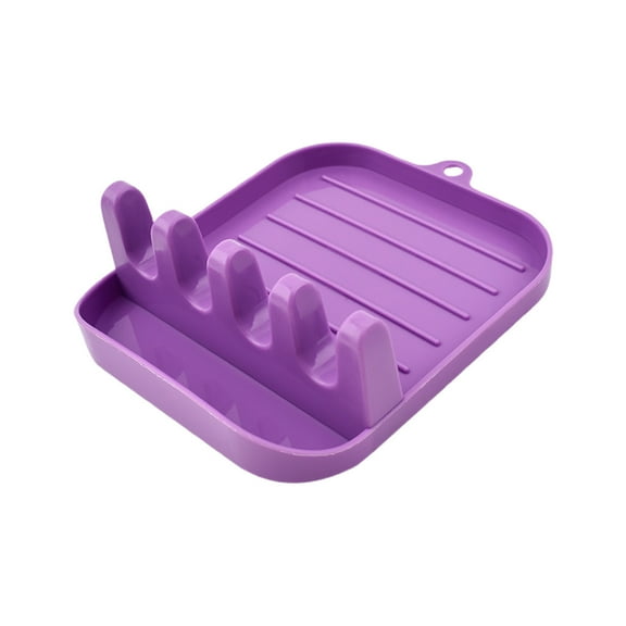 AYktou Utensil Rest for Stove Top, Countertop Cooker Storage Rack Kitchen Spatula Rack, Ladle/Spoon Rest with Drip Pad & Pot Lid Holder Stand, Home Heat Resistant Utensil Holder for Lid Tongs