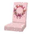 thumbnail image 1 of AYktou Valentine's Day Chair Covers, Stretchable Bow Heart Pattern Dining Table Chair Slipcover Elastic Straps Removable Washable Chair Cover for Dining Room Hotel Party Home Decorations, 1 of 6
