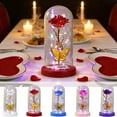 thumbnail image 1 of AYktou Valentine's Day Rose & Butterflys Desktop Ornaments, Birthday Gift L Light Artificial Rose with Glass Cover Glowing Rose Night Light Gift Preserved Flower for Her & Wife Grandma Mom, 1 of 7