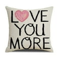 thumbnail image 1 of AYktou Valentine's Day Throw Pillow Covers, Couple LOVE Saying Linen Pillowcases Gift, Car Seat Cushion Covers Living Room Sofa Pillow Cases for Anniversary Birthday Home Decor, 18×18 Inch, 1 of 4