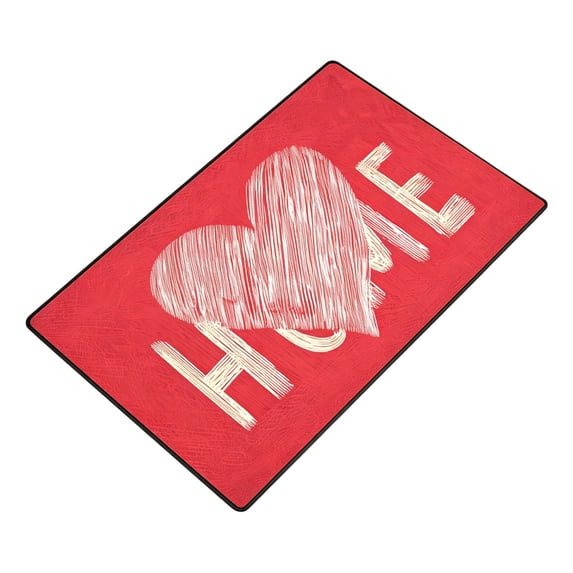 AYktou Valentine's Day Welcome Door Mats, 23.6×15.8 Inch Non-Slip Bathroom Rugs Decorations Indoor Outdoor Entrance Mats Front Door Carpet Washable Floor Rugs Wedding Anniversary Home Decor Rugs