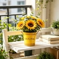 thumbnail image 1 of AYktou Vintage Galvanized Flower Buckets, Farmhouse Metal Flower Vase Plants Pot with Handles, Indoor Flower Pot Outdoor Garden Planter for Wedding Decorations Centerpieces Patio Party Home Decor, 1 of 6
