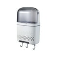 thumbnail image 1 of AYktou Wall-Mounted Flip-Top Tableware Storage Basket, Multiple Compartments Chopsticks Holders Storage Box Draining Cage with Hooks, Kitchen Cutlery Racks Fork Spoon Organizer Hanging Rack, 1 of 6
