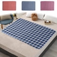 thumbnail image 1 of AYktou Washable Waterproof Incontinence Bed Pads for Adults, 39.4×59.1 Inch Breathable Cotton Plaid Care Pads Large Diaper Care Mattress Reusable Diaper Pads, 1 of 7