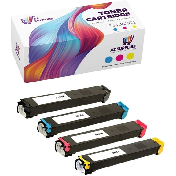 AZ Compatible Toner Cartridge Replacement for Sharp MX-36NT use in MX-2610N MX-2615N MX-3110N MX-3115N MX-3610N (Black Cyan Magenta Yellow - 4 Pack)