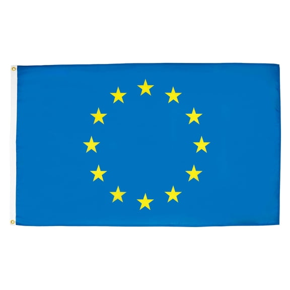 AZ Flag Pack of 2 Europe Flags 2x3 ft 100D Polyester 2 Grommets 90x60 cm
