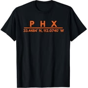 AZ Fans Latitude Longitude PHX Basketball T-Shirt
