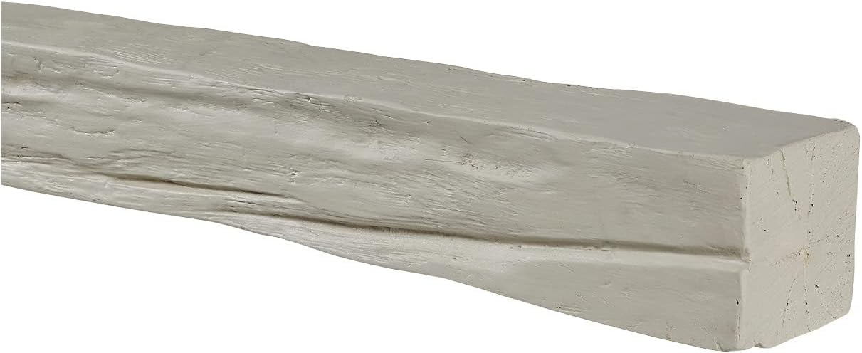 Unfinished Rustic Faux Wood Fireplace Mantel Beam, 48" x 4"