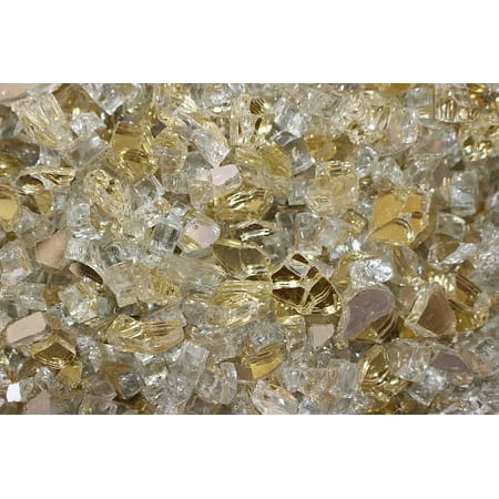AZ Patio Heaters 20lbs Reflective Fire Glass in Gold