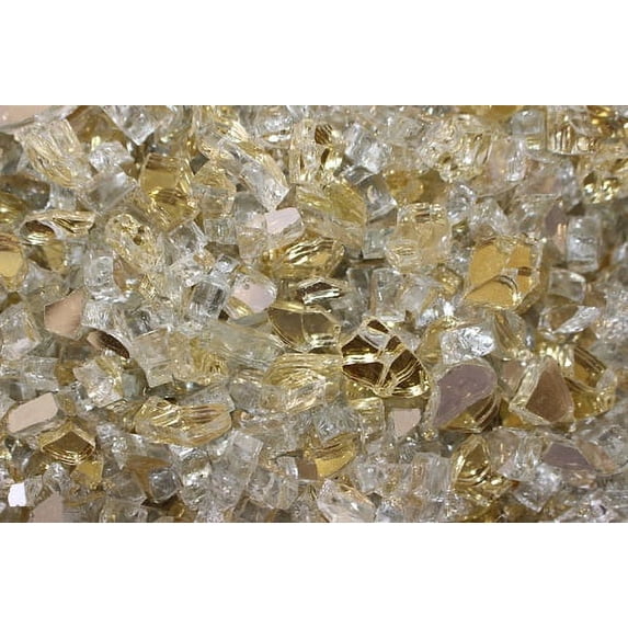 AZ Patio Heaters 20lbs Reflective Fire Glass in Gold