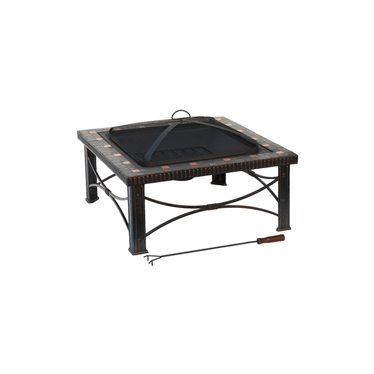 AZ Patio Heaters Square Slate Fire Pit AZ Patio Heaters Square Slate Fire Pit