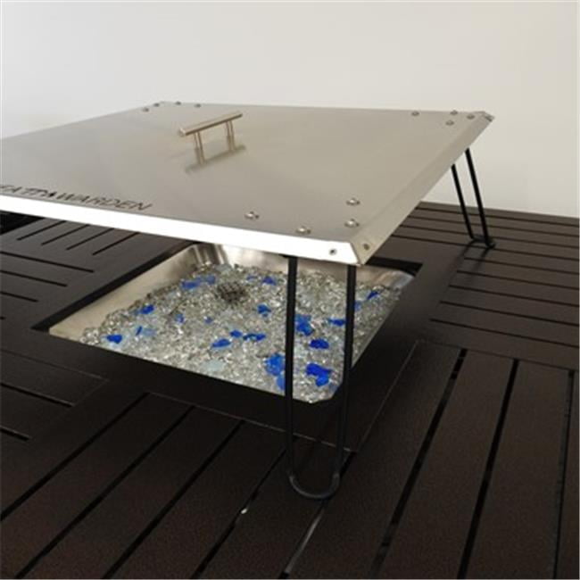 Stainless Steel Gas Fire Pit Heat Deflector with Foldable Legs