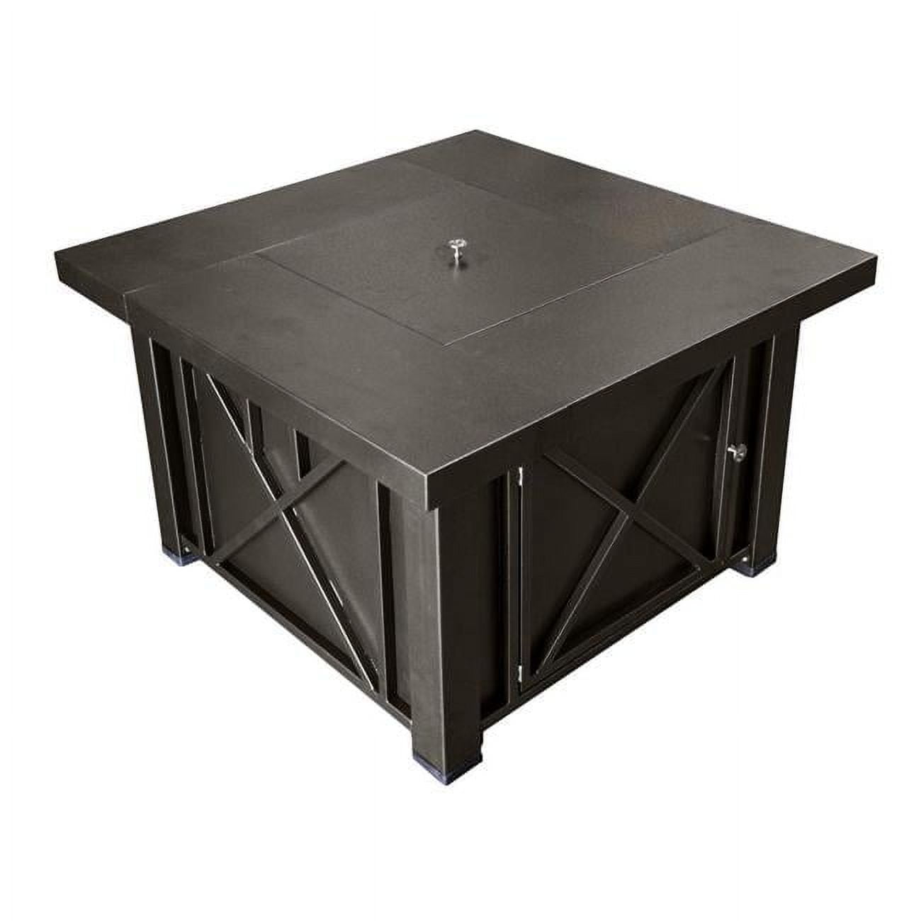 Hammered Bronze 38" Gas Fire Pit Table