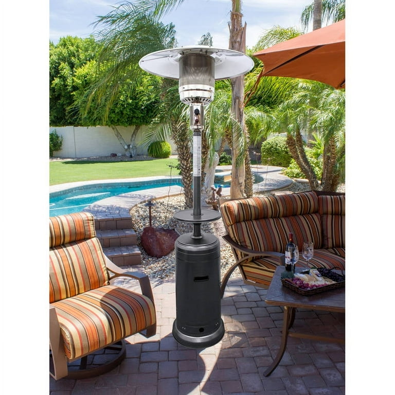 AZ Patio Heaters Outdoor Patio Heater in Hammered Silver AZ Patio Heaters Outdoor Patio Heater in Hammered Silver