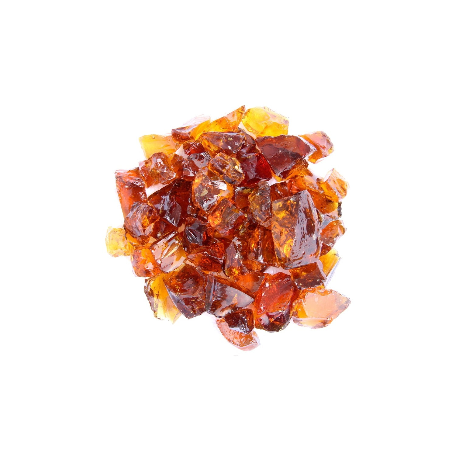 Amber Recycled Fire Glass for Fire Pit and Fireplace