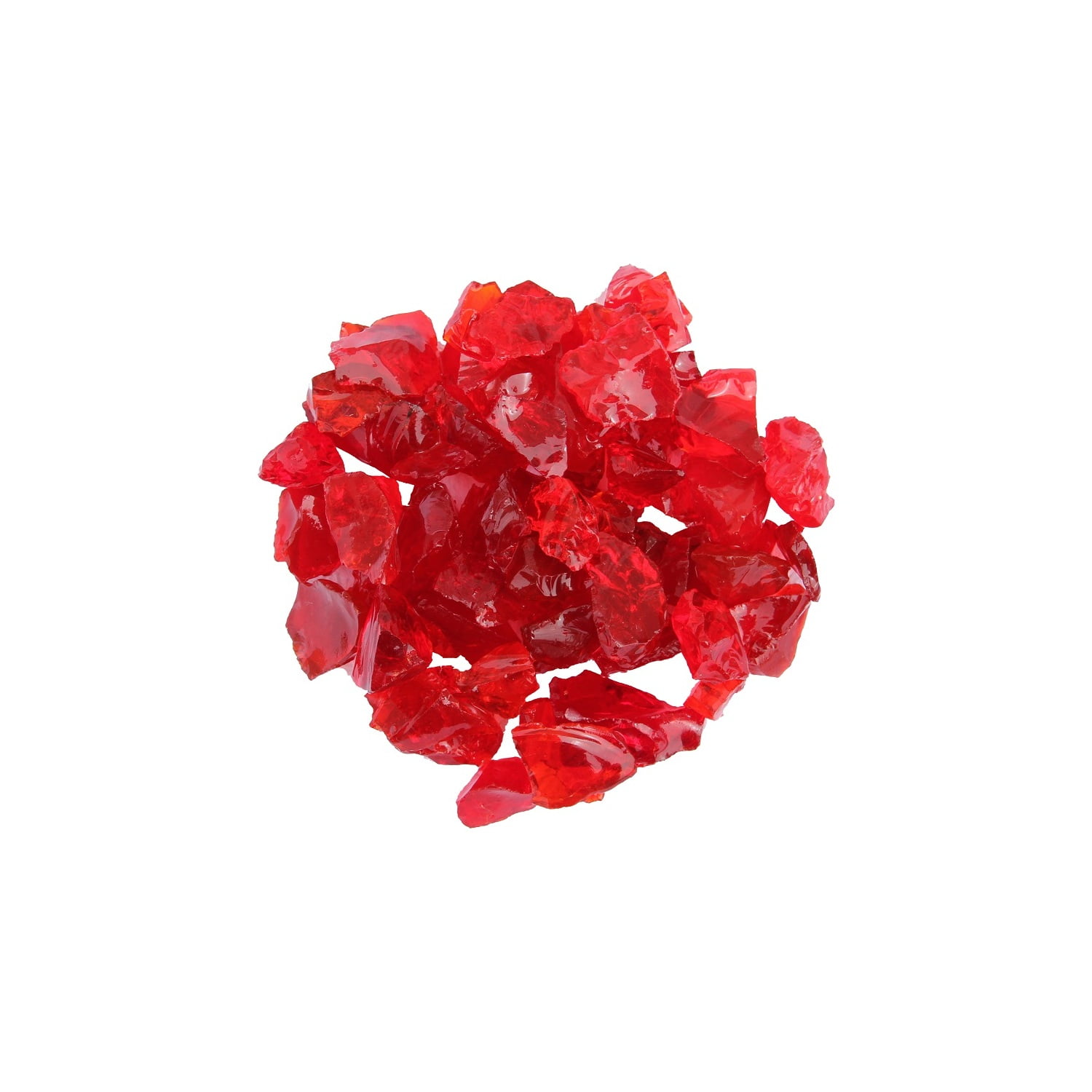 Red Recycled Fire Pit Glass, 10 Pounds